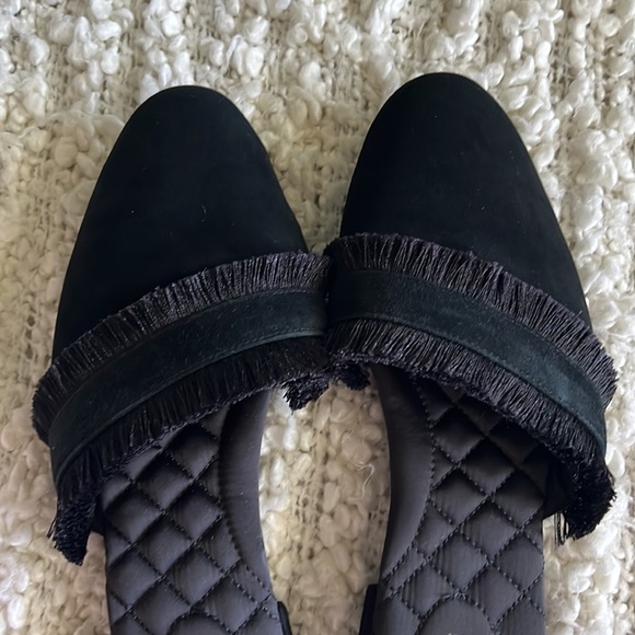 BIRDIES The Ani Black Suede with Fringe Mule Slides - EUC, Like New, Women’s 8 - Picture 5 of 8
